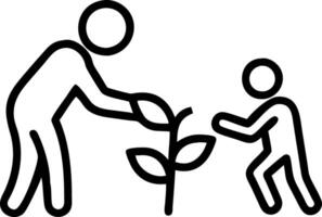 Soft abstract image of a parent and child holding hands in a sunlit field vector