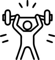 Soft abstract image of a person lifting weights in a gym with a soft glow around the equipment vector