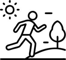 Soft abstract image of a runner in a park during sunrise capturing the energy of a morning jog vector