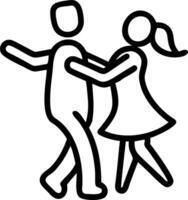 Soft abstract image of a young couple dancing together with blurred lights vector