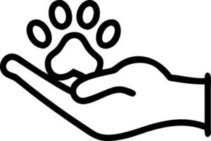 Soft abstract of dog paw and human hand with warm tones vector