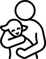 Soft Abstract Pet Rescue Adoption Scene vector
