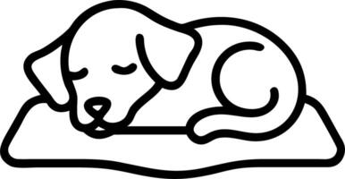 Soft Abstract Puppy Sleeping Peacefully vector