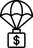Soft Bokeh Briefcase with Floating Dollar Sign vector
