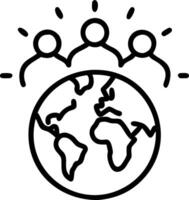 Soft focus globe with digital sustainability metrics vector