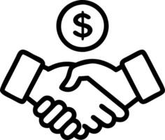 Soft focus handshake with digital currency overlay vector