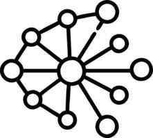 Soft focus network of glowing nodes vector
