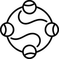 Soft gradient spheres orbit abstract core vector