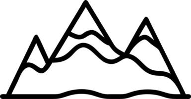 Soft gradient waves form abstract mountain peaks vector
