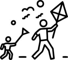 Soft focused digital art of a family flying kites in an open field with abstract and bokeh light effects vector
