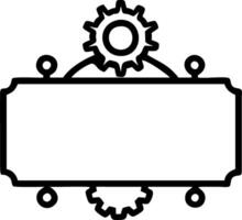 Steampunk inspired frame with moving cogs vector