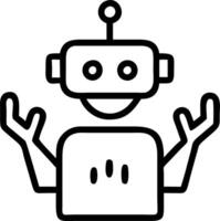 Students coding with AI robots in classroom vector