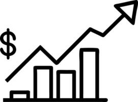 Suspended Bar Graph with Investment Icon vector