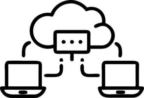 Team deploying cloud applications vector