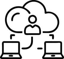 Team using cloud based project management vector