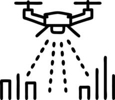 Tech expansion with holographic drone in motion vector