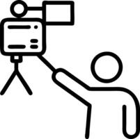 Teacher Using Automated Learning Tools vector