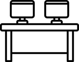 Work Table Icon Design Symbol vector