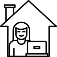 Work From Home Icon Design Symbol vector