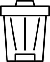 Trash Can Icon Design Symbol vector