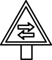 Two Way Icon Design Symbol vector