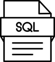 Sql File Icon Design Symbol vector