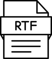 Rtf File Icon Design Symbol vector