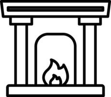 Fireplace Icon Design Symbol vector