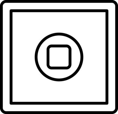 Stop Button Icon Design Symbol