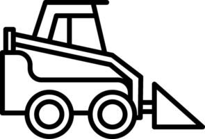 Skid Steer Loader Icon Design Symbol vector