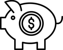 Piggy Bank Icon Design Symbol vector