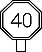 Speed Limit Icon Design Symbol vector