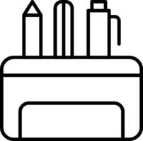 Pencil Case Icon Design Symbol vector