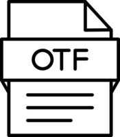 Otf File Icon Design Symbol vector