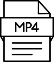 Mp4 File Icon Design Symbol vector
