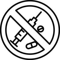 No Drugs Icon Design Symbol vector