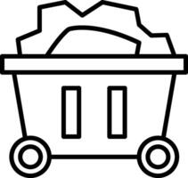 Mining Cart Icon Design Symbol vector