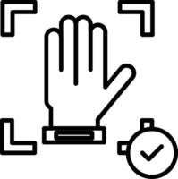 Hand Recognition Icon Design Symbol vector