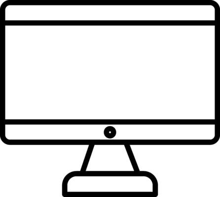 Monitor Screen Icon Design Symbol