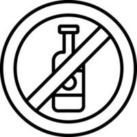 No Alcohol Icon Design Symbol vector