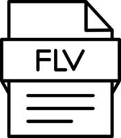 Flv File Icon Design Symbol vector