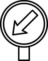 Keep Left Icon Design Symbol vector