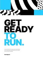 layout template design for run, championship or sports event. Poster design with abstract running track on stadium with lane. Design for flyer, poster, cover, brochure, banner or background. vector