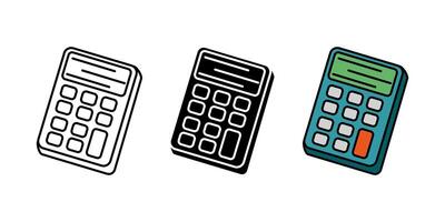 Calculator icon. Accounting symbol. Calculating machine with screen and buttons illustration. Bookkeeping sign. Mathematical calculation pictogram. Business and finance account concept vector