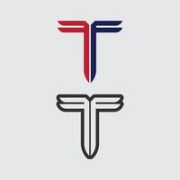 letter T logo image and font T design graphic set vector