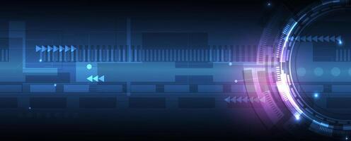 abstract futuristic technology background with glowing blue lights vector