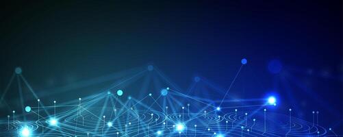 Digital abstract background with connected dots and lines vector