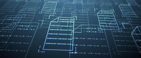 Visualizing data flow through a holographic folgers technology interface vector