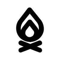 flame icon. Simple illustration of fire in flat style vector