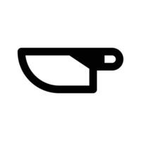 Knife icon. Black silhouette. Front side view. simple flat graphic illustration. Isolated object on background vector